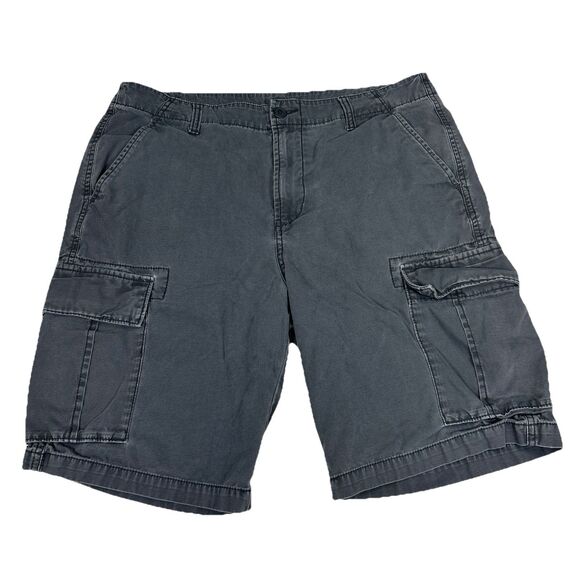 Wrangler Cargo Shorts Men's 34 Gray Work Dad Comfortable Pockets - Picture 1 of 14